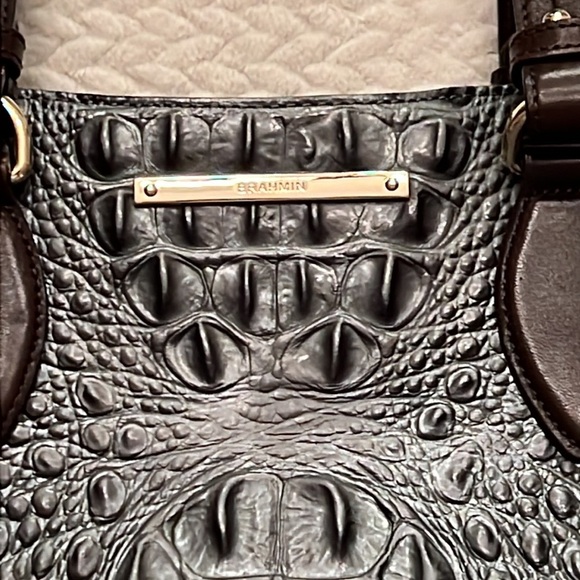 Brahmin Medium Lena Tote Shoulder Bag Mallard Davos - Picture 4 of 16